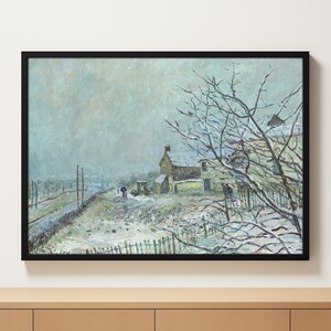 冬の風景 | フランスの田舎風装飾 | ダウンロード可能なデジタル | 風景画 | 即時ダウンロード | 雪の風景