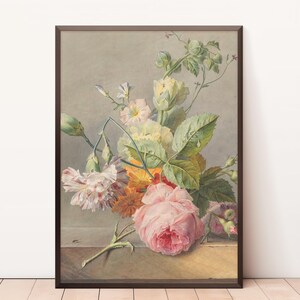Flower Watercolor | Still Life Painting | Flower Painting | Flowers Print | Flower Still Life | Vintage Botanical Still Life Print