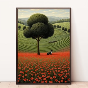 Mohnblume Poster | Digitaldruck | Mohn Zeichnung | Kalifornischer Mohn | Mohnblumen Kunst | Herunterladbarer Kunstdruck | Blumen Wand Kunst | Blumen Druck