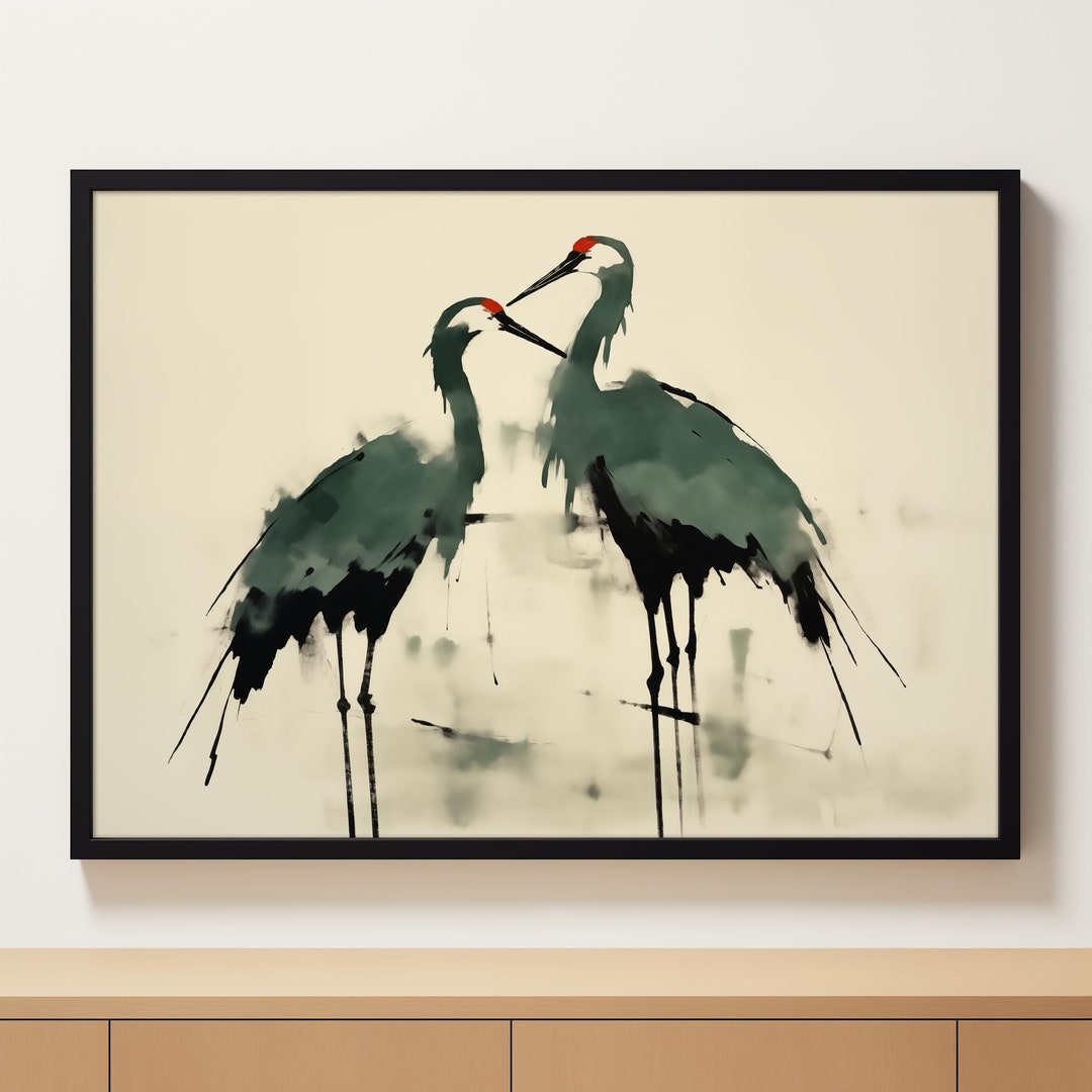 Fresh Look at Crane Modern Print Traditional Chinese Wall Art