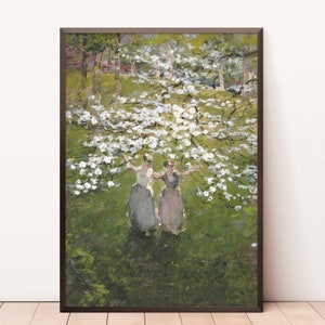Tree Blossom Vintage Print | Farmhouse Landscape Wall Art Digital PRINTABLE