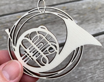 Christliche Christbaumanhänger Weihnachtskugel ca. 6,5cm Durchmesser Horn