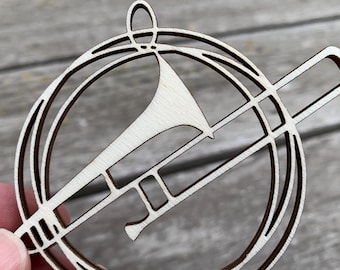 Christliche Christbaumanhänger Weihnachtskugel ca. 6,5cm Durchmesser Posaune