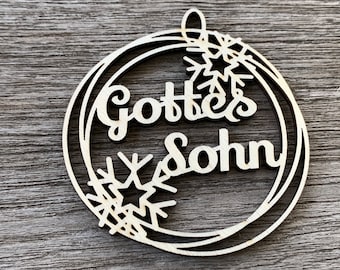 Christliche Christbaumanhänger Weihnachtskugel ca. 6,5cm Durchmesser Gottes Sohn