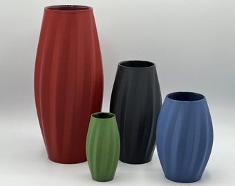 Designer Vase Aura - Carbon Edition, Dekovase/Blumenvase für Schnittblumen und Trockenblumen, wasserdicht inklusive Glaseinsatz