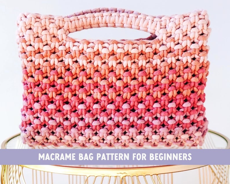 Macrame PATTERN Easy DIY Macrame Bag Tutorial for Beginners Etsy