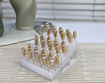 Perfume Sample Organizer | Customizable 3-Tier Sample Display Stand