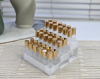 Perfume Vial Organizer | 3 Tier Decant Display Stand | Fragrance Vial Holder for Vanity