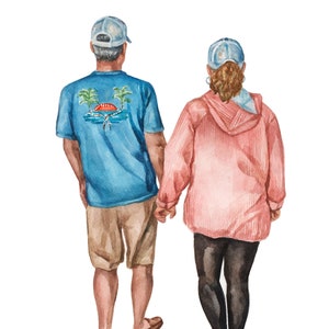 Custom wedding portrait / Hand painted watercolor portrait / Personalised wedding portrait / Couple portrait / Hand-painted couple portrait