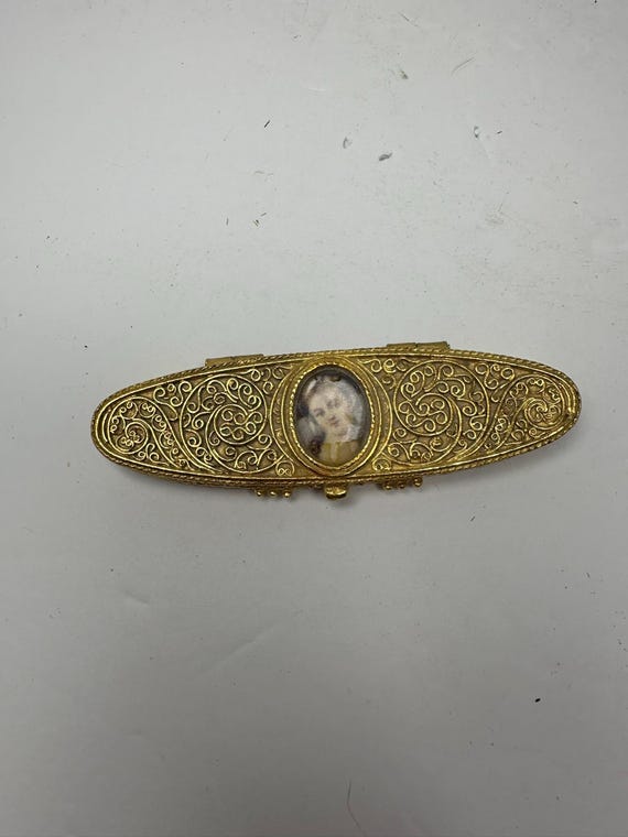 Estee Solid Super Perfume - Estee Lauder - Perfume Intake - Great Condition - Gold - Rare - Oval - 308 View 2