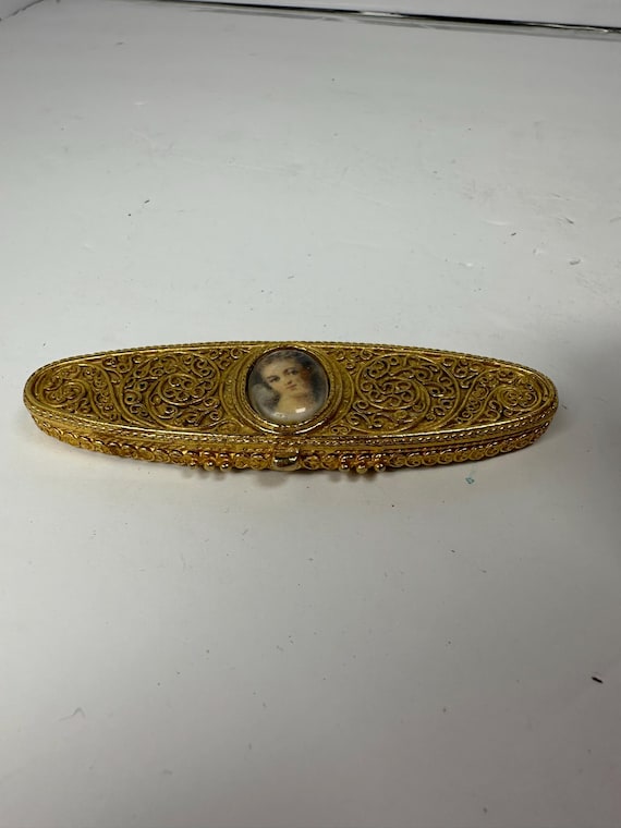 Estee Solid Super Perfume - Estee Lauder - Perfume Intake - Great Condition - Gold - Rare - Oval - 308 View 2