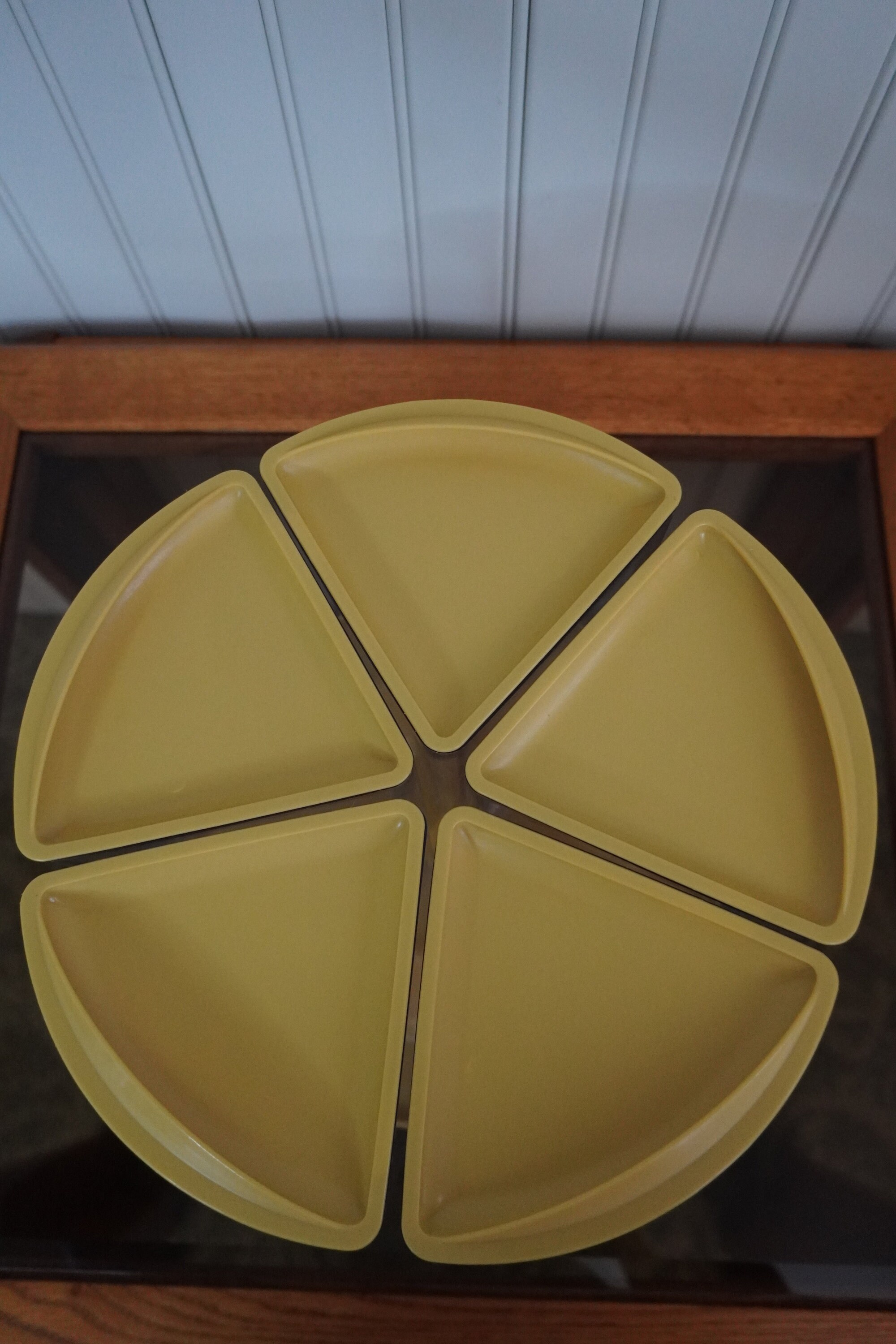 Vintage Lazy Susan Rubbermaid Gold MCM 5 Compartments 197 Etsy