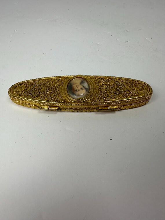 Estee Solid Super Perfume - Estee Lauder - Perfume Intake - Great Condition - Gold - Rare - Oval - 308 View 4