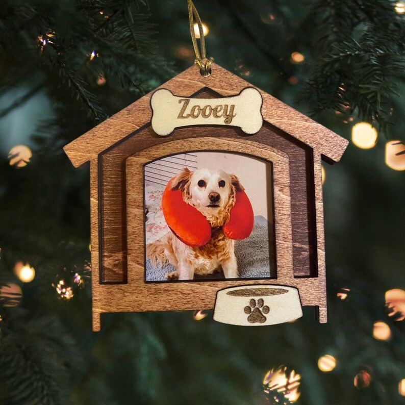 Custom Dog Photo Ornament, Dog Memorial Gift, Loss of Pet, Pet Ornament