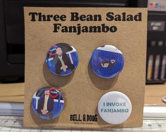 Three Bean Salad - Fanjambo Pin Badges