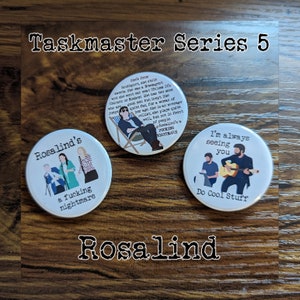 Taskmaster Series 5 Pin Badges - Rosalind