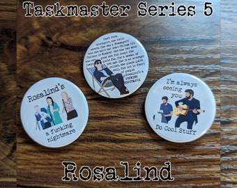 Taskmaster Series 5 Pin Badges - Rosalind