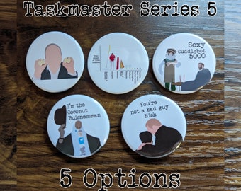 Taskmaster Series 5 Pin Badges 5 Options