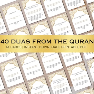 40 Rabbbana Duas aus dem Koran, digitale islamische Dua Flashkarten, muslimische druckbare Duas, Koran Duas, digitale Dua-Karten, Dua-Karten zum Ausdrucken