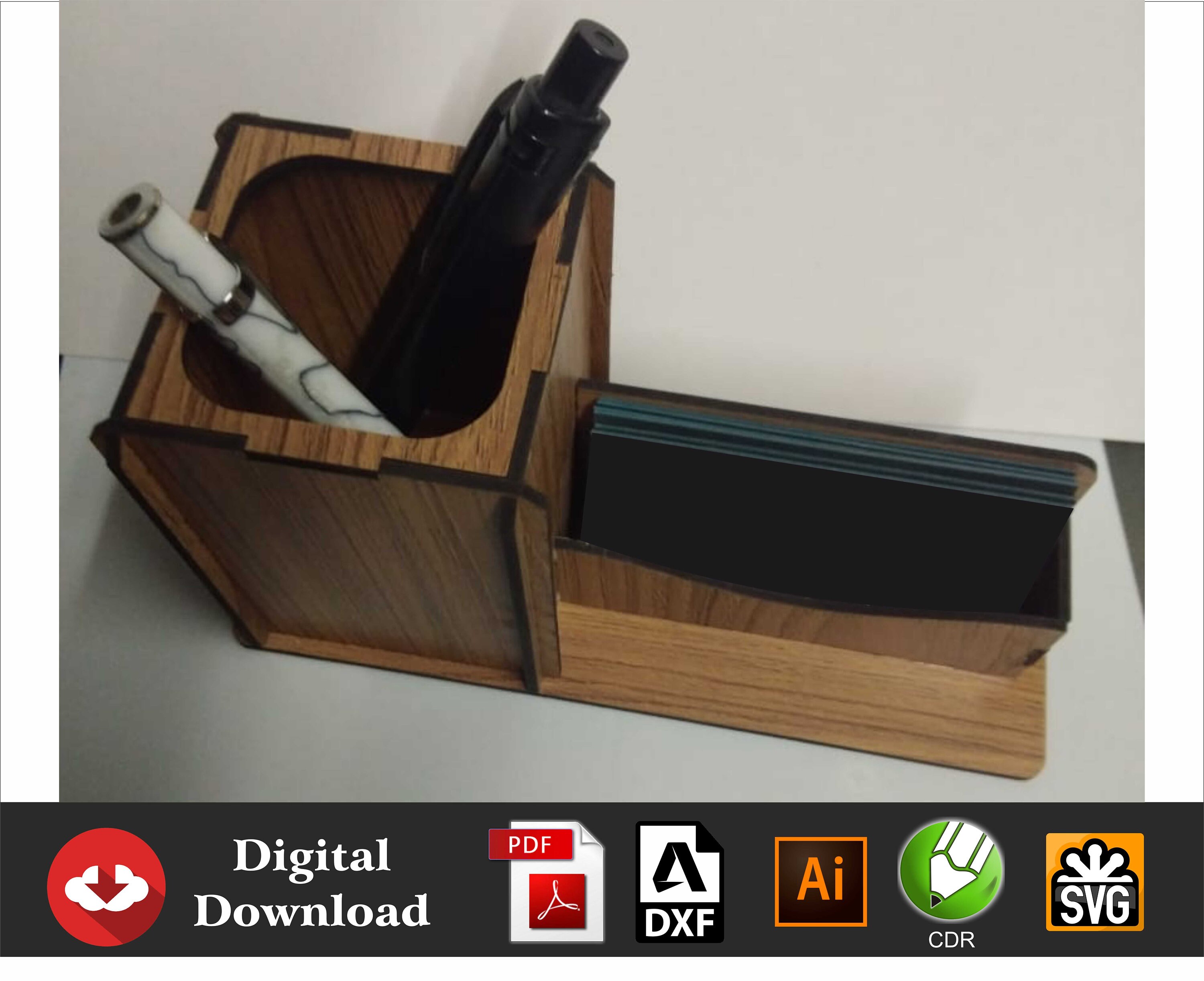 pen-holder-name-holder-laser-cut-desktop-pen-holder-organizer-dxf-cdr