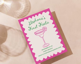 Invitación para la despedida de soltera de la fiesta final / Plantilla digital editable