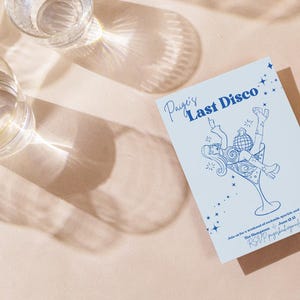 Last Disco Bachelorette Party Invitation | Editable Printable Template | Instant Download