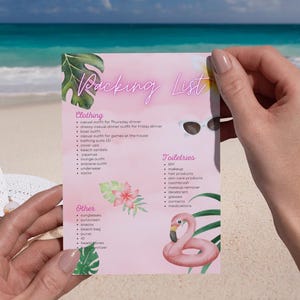 Beach Bachelorette Party Packing List  | Customizable Template | Last Fling Before the Ring | Last Toast on the Coast