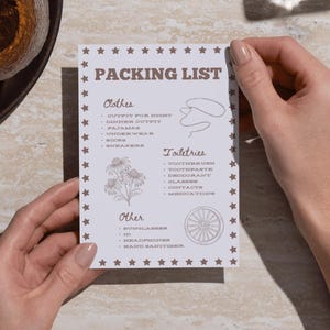 Nash Bash Bachelorette Packing List Template | Nashville Bachelorette | Editable Template