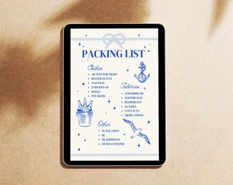 Let’s Get Shucked Up Bachelorette | Coastal Beach Packing List | Digital Template | Customizable Printable Template