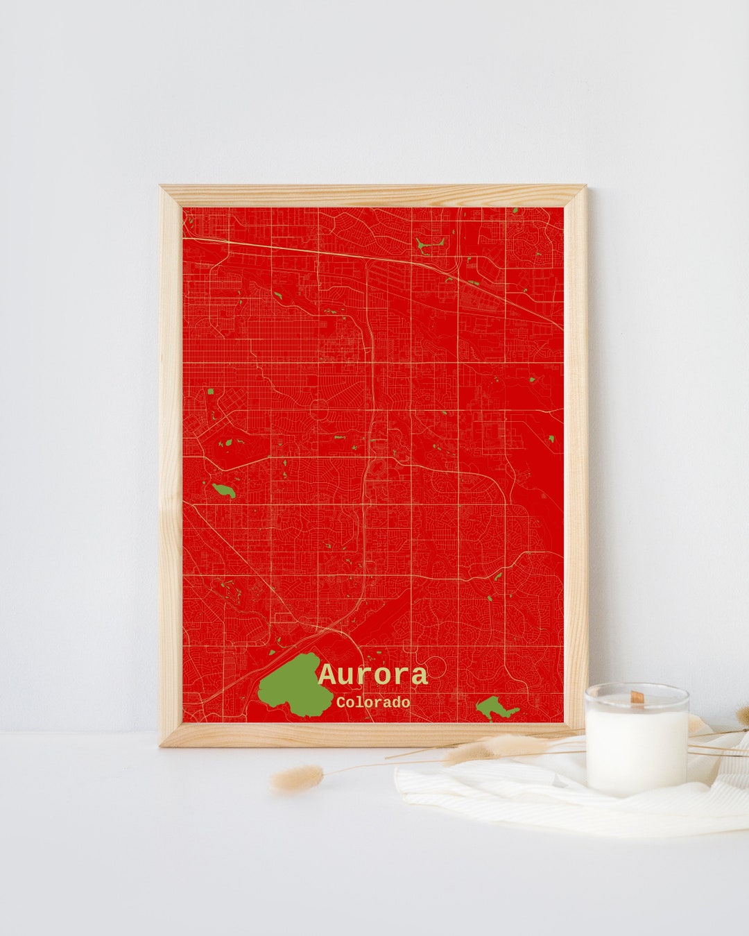 Aurora Colorado City Map Print Printable Digital File Map of Etsy