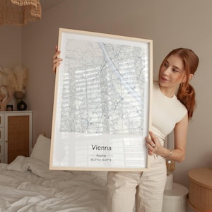 Vienna Austria Street Map Printable Gift,Instant Download