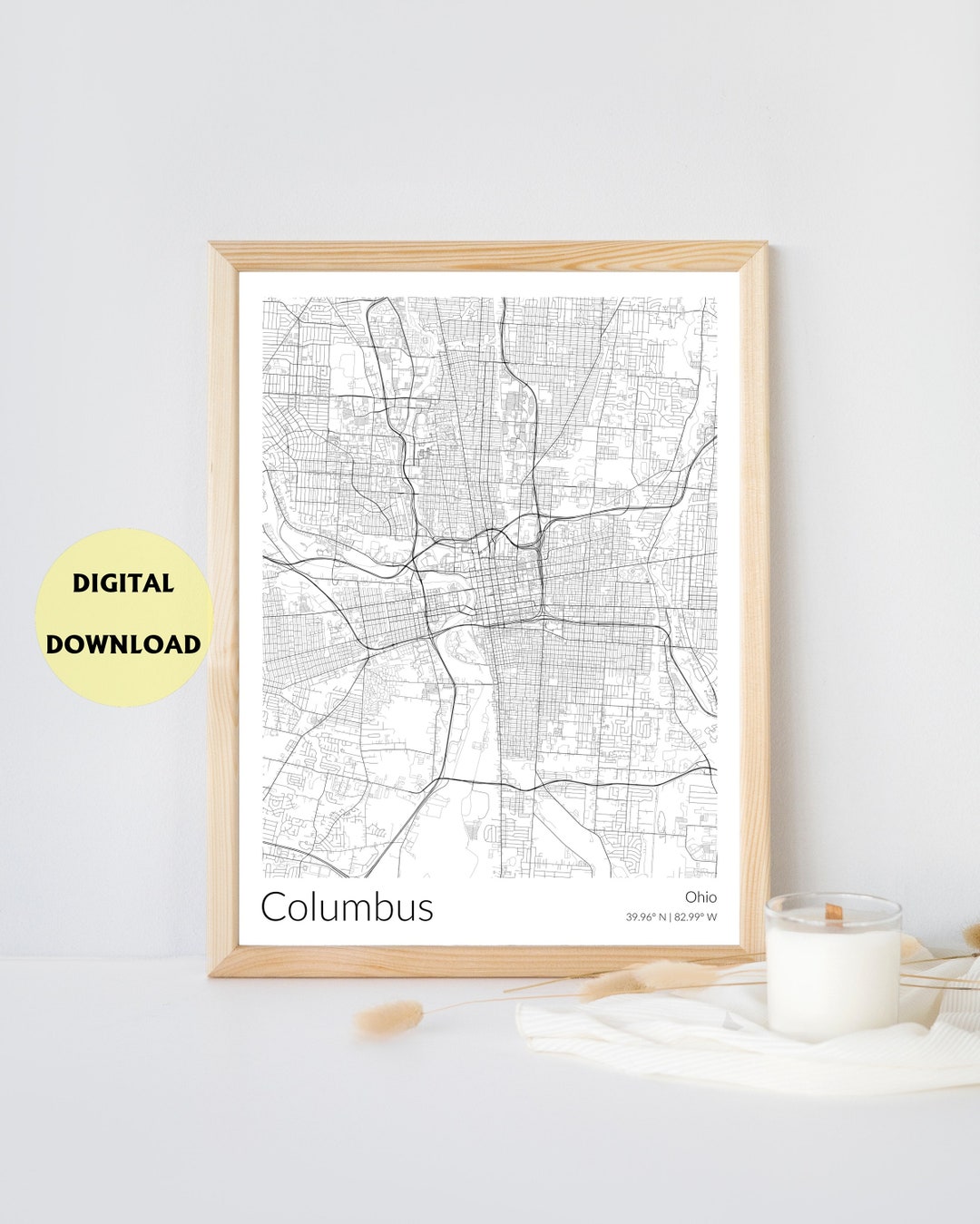 Columbus Map Print Columbus Map Poster Ohio Print White Minimalist Map ... Columbus Map Print Columbus Map Poster Ohio Print White Minimalist Map ...