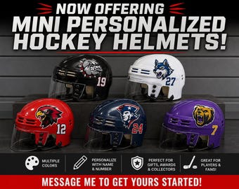 Mini cascos de hockey personalizados
