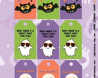 Halloween Printable Gift Tags - Spooky & Fun Designs