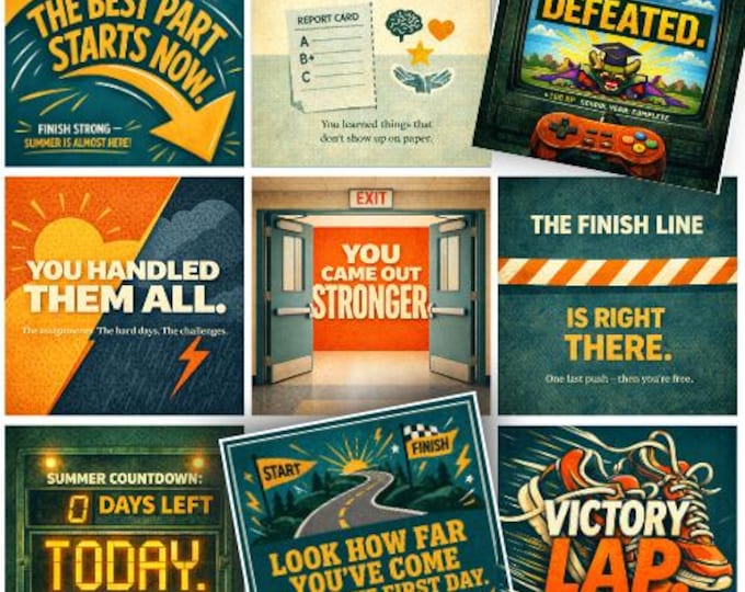 Encouragement Lunch Notes for Kids | Printable School Notes | Positive Affirmation Cards | End of School Year Notes | Instant Download