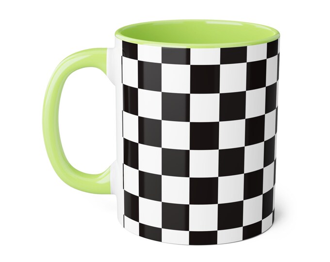 Cash Big Checks Accent Mug, 11oz