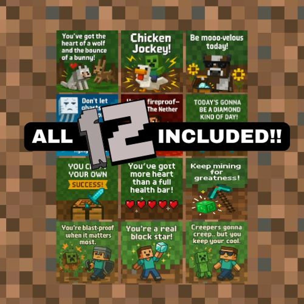 Minecraft Lunch Note CultivateCheer - Etsy