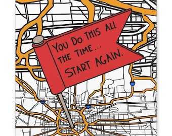 Start Again Square Canvas Gallery Wrap