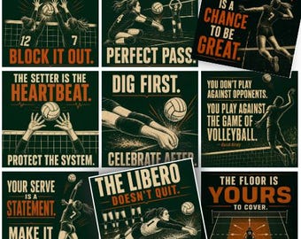 Volleyball Lunch Notes for Teen Athletes – Encouragement Cards (Instant Download)