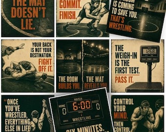 Wrestling Lunch Notes for Teen Athletes – Encouragement Cards (Instant Download)
