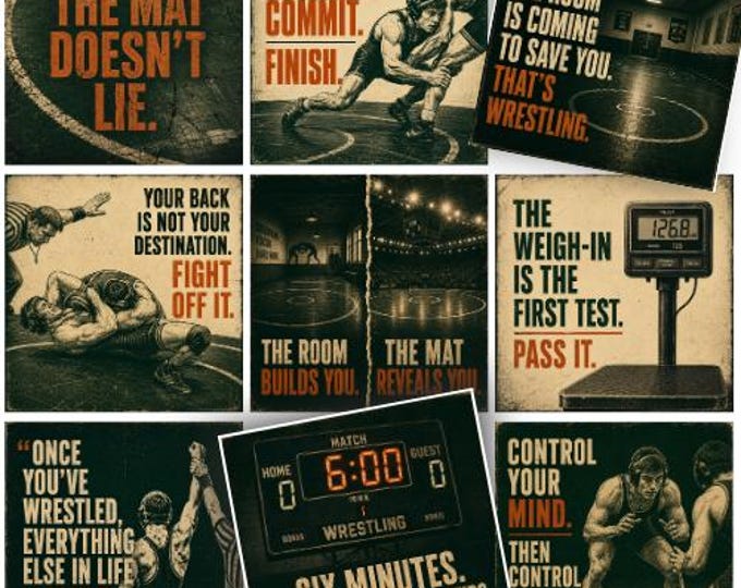 Wrestling Lunch Notes for Teen Athletes – Encouragement Cards (Instant Download)