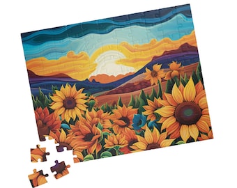 Sunflower Serenity Puzzle (110-Piece)