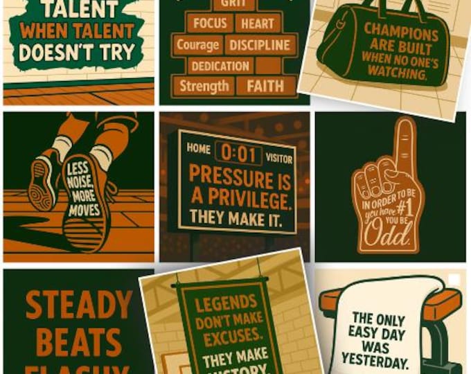 Teen Athlete Lunch Notes – 30 Printable Motivational Cards for Pre-Teens + Teens | Digital Download Encouragement for Sports & School