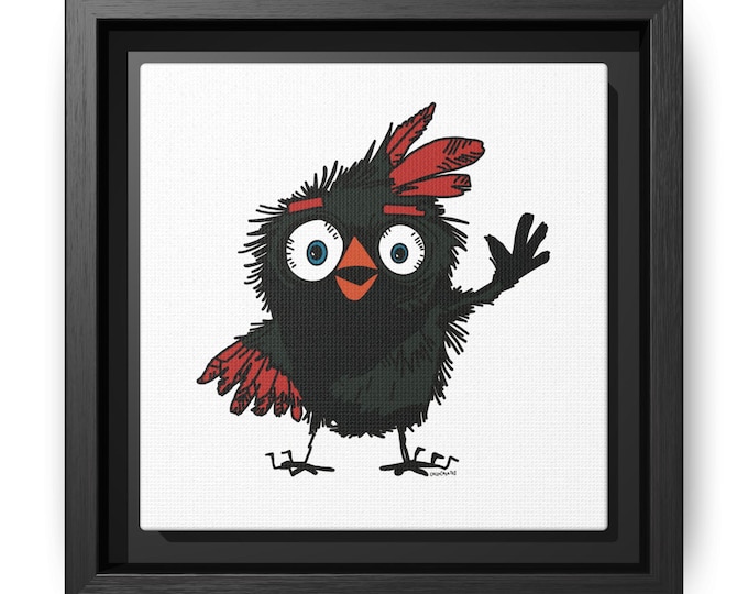 It Was Never a Phase Quirky Pop Punk Bird Wall Art by Calla Creates | 00s Inspired Framed Matte Canvas Square Print Eco Friendly