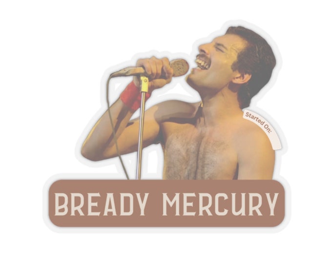 Bready Mercury Die Cut Sticker for Sourdough Starter Jars 2x2 Glossy Vinyl Durable and Fun Label for Bakers