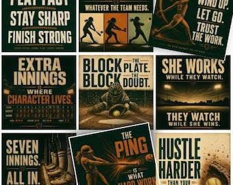 Softball Lunch Notes – Encouragement Cards for Teen Athletes (Instant Download)