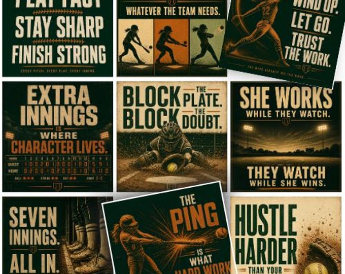 Softball Lunch Notes – Encouragement Cards for Teen Athletes (Instant Download)