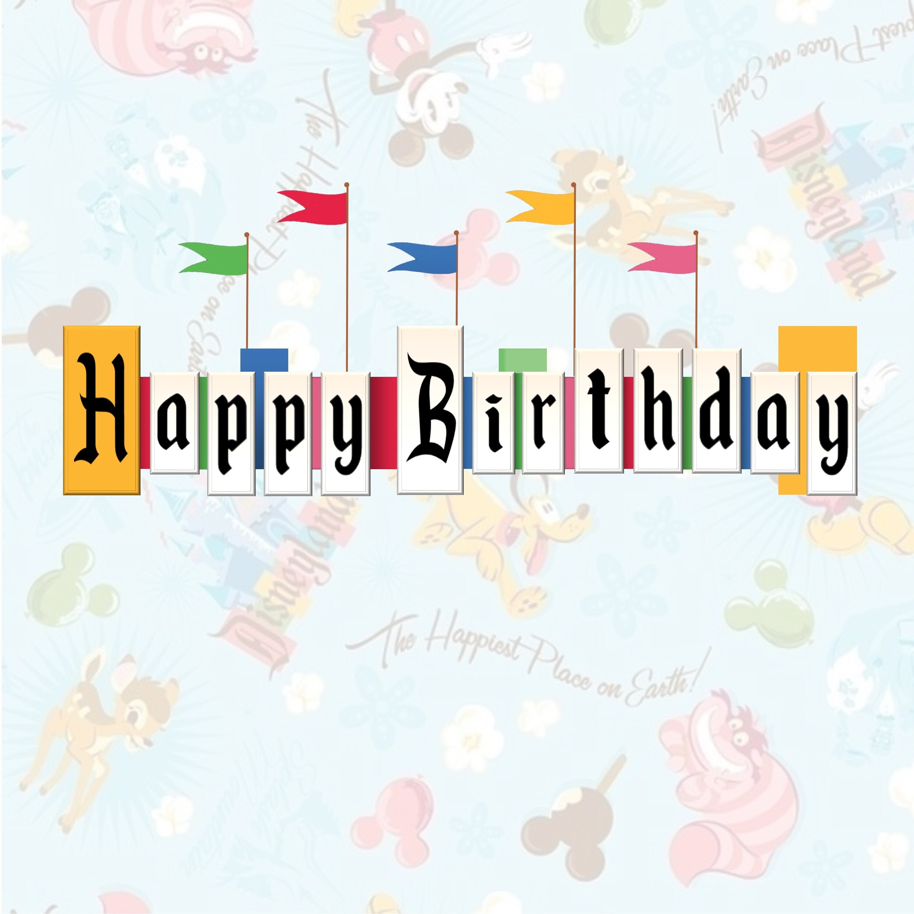 Disney Happy Birthday Banner