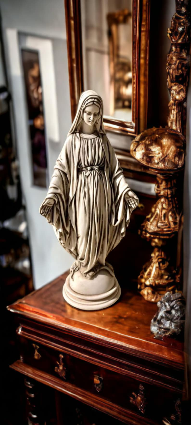 Virgin Mary / Mother of Jesus Decorative Trinket Souvenirs Aged Color ...