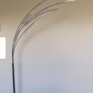Chrome floor lamp with marble base